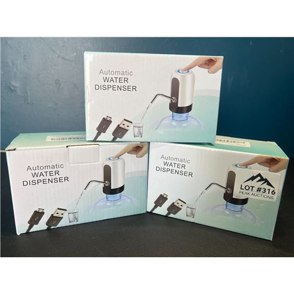 Lot of 3 Automatic Water Dispensers