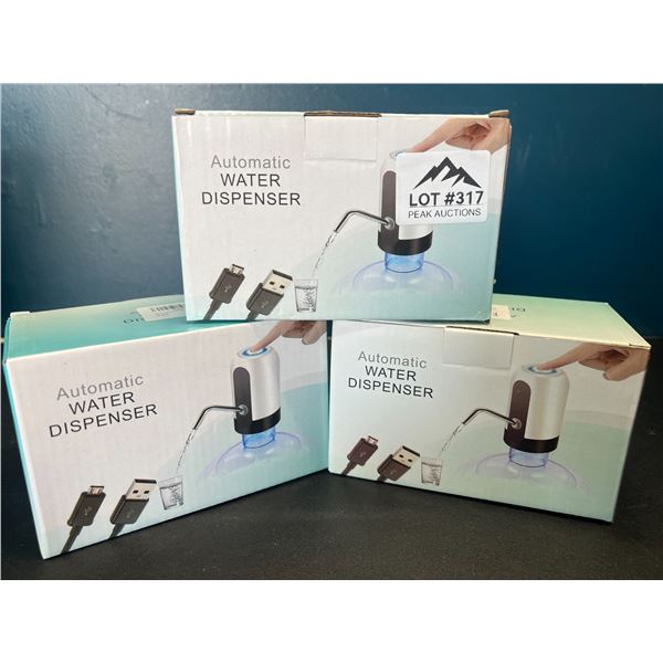 Lot of 3 Automatic Water Dispensers