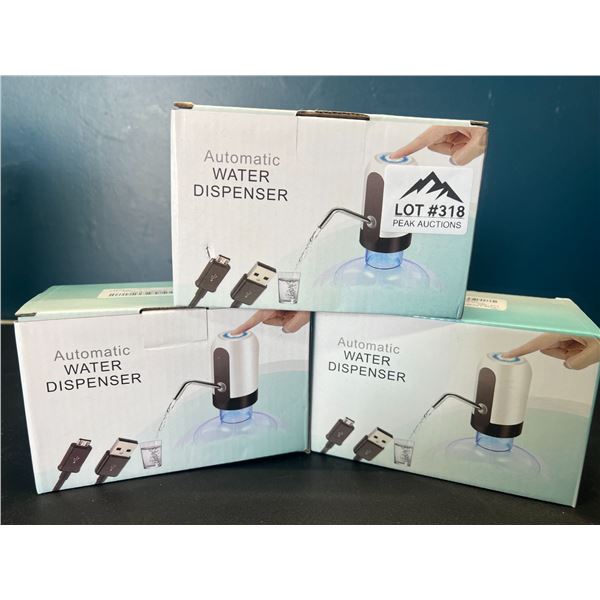 Lot of 3 Automatic Water Dispensers