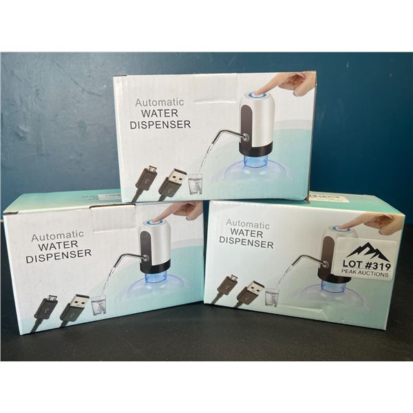 Lot of 3 Automatic Water Dispensers