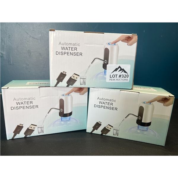 Lot of 3 Automatic Water Dispensers
