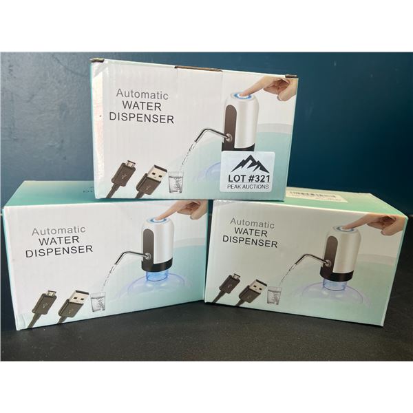 Lot of 3 Automatic Water Dispensers