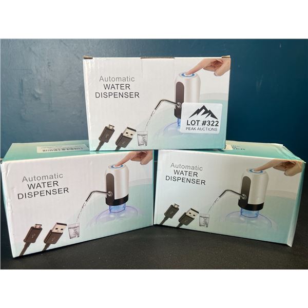 Lot of 3 Automatic Water Dispensers