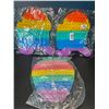 Image 1 : Lot of 3 Jumbo Size Pop-It/Fidget Toys - AmongUs & Strawberry Design - 12 inch size