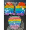 Image 1 : Lot of 3 Jumbo Size Pop-It/Fidget Toys - AmongUs & Strawberry Design - 12 inch size