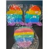 Image 1 : Lot of 3 Jumbo Size Pop-It/Fidget Toys - AmongUs & Strawberry Design - 12 inch size