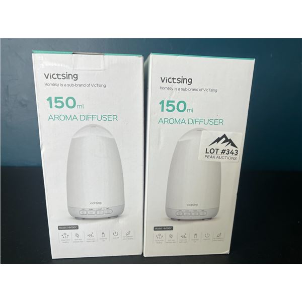 Lot of 2 Victsing 150mL Aroma Diffusers/Humidifiers