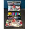 Image 1 : Lot of 2 Packs of Outline Markers - 12PCS/Colours per pack
