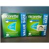 Image 1 : Lot of 2 Boxes of Nicorette Gum; Quit Smoking Aid - Value Size Boxes; 210 PCS per box! Extreme Mint