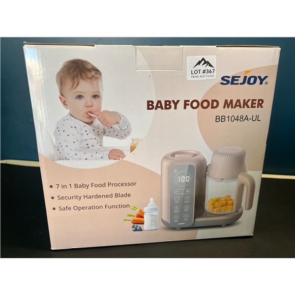 Lot of 1 Sejoy Baby Food Maker/Electric Food Processor