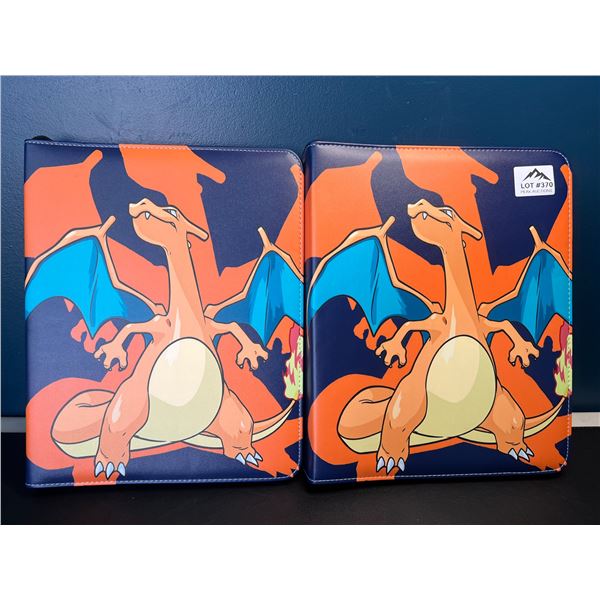 Lot of 2 Leather Pokemon Premium Card Binders - Holds 900 Cards per Binder (Large Size Binders)
