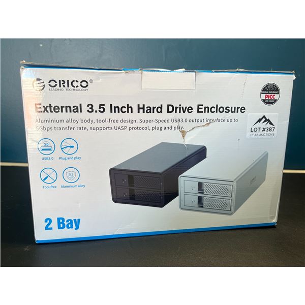 Lot of 1 Orico External 3.5Inch Hard Drive Enclosure