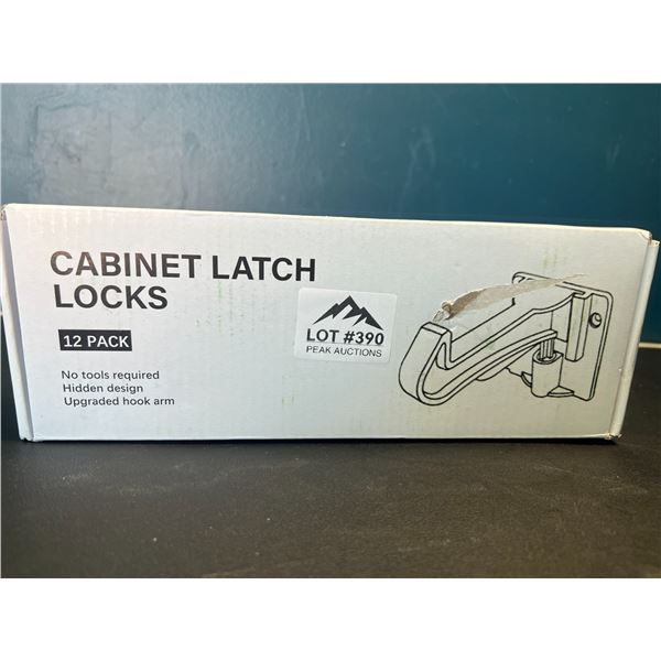 Lot of 1 Pack of Cabinet Latch Locks - 12Pack