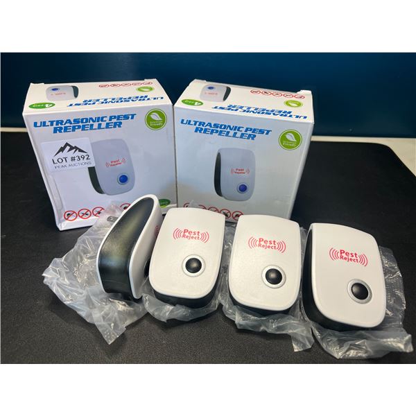 Lot of 2 Boxes of Ultrasonic Pest Repellers - 4PCS per box - Simply Plug Into Outlet