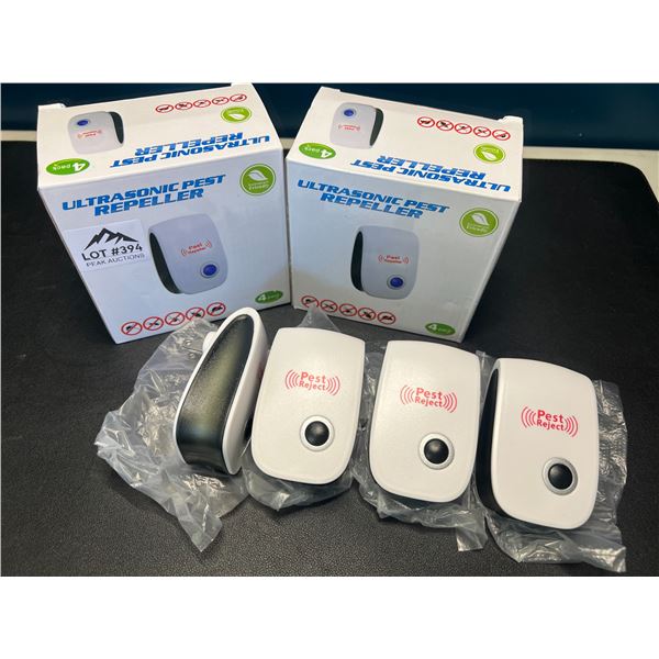 Lot of 2 Boxes of Ultrasonic Pest Repellers - 4PCS per box - Simply Plug Into Outlet