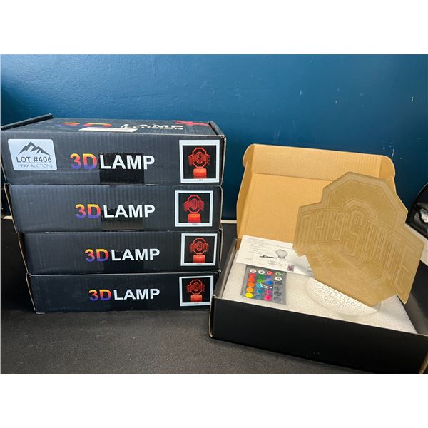 Lot of 5 3D-Lamps w/ Remote Control & Multi-Colors