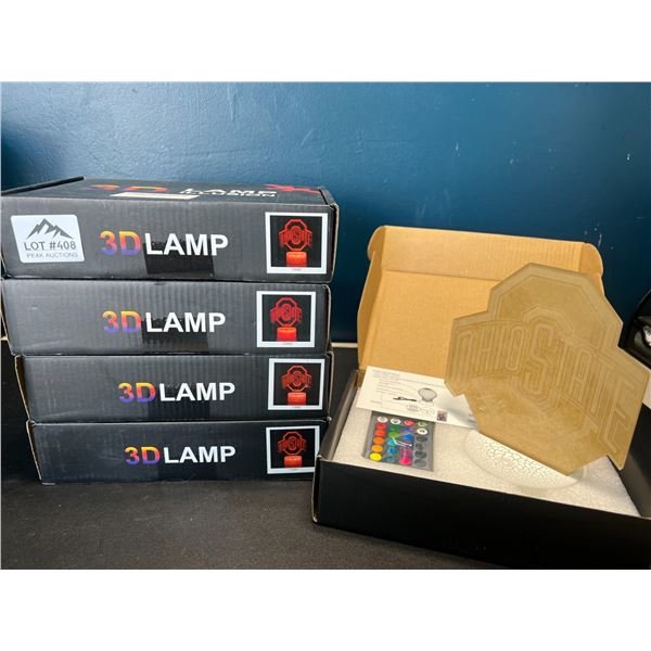 Lot of 5 3D-Lamps w/ Remote Control & Multi-Colors