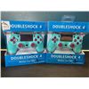 Image 1 : Lot of 2 Doubleshock 4 Wireless Controllers for Playstation 4 - Glamor Blue