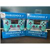 Image 1 : Lot of 2 Doubleshock 4 Wireless Controllers for Playstation 4 - Glamor Blue
