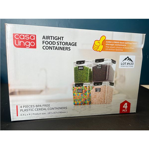 Lot of Casa Lingo Airtight Food Storage Containers - 4 PCS