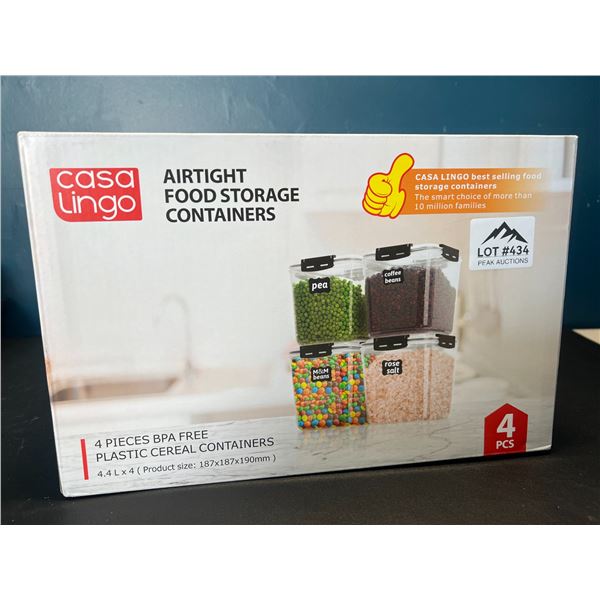 Lot of Casa Lingo Airtight Food Storage Containers - 4 PCS