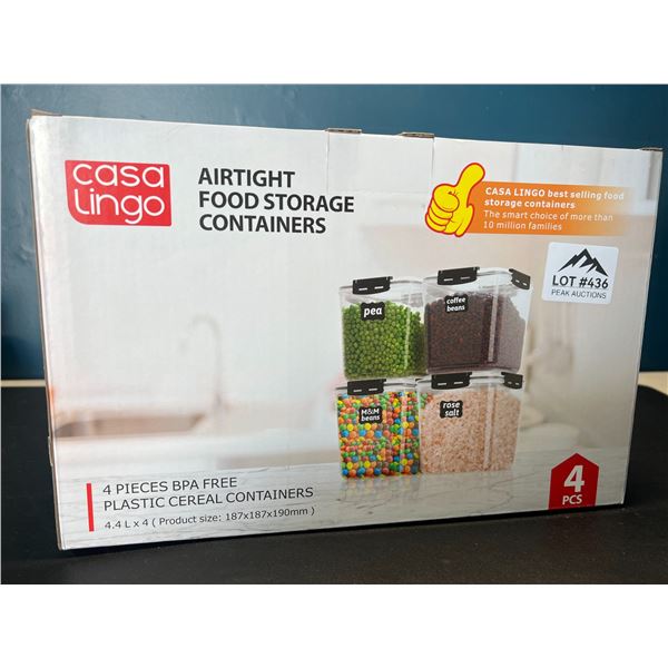 Lot of Casa Lingo Airtight Food Storage Containers - 4 PCS