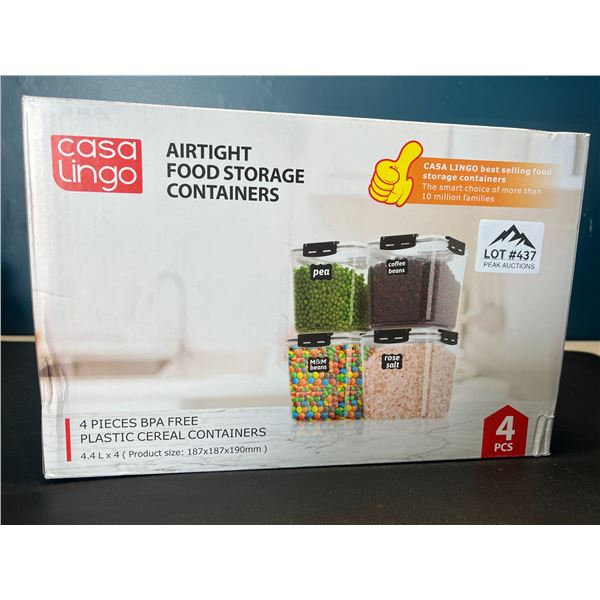 Lot of Casa Lingo Airtight Food Storage Containers - 4 PCS