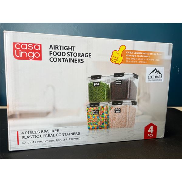 Lot of Casa Lingo Airtight Food Storage Containers - 4 PCS