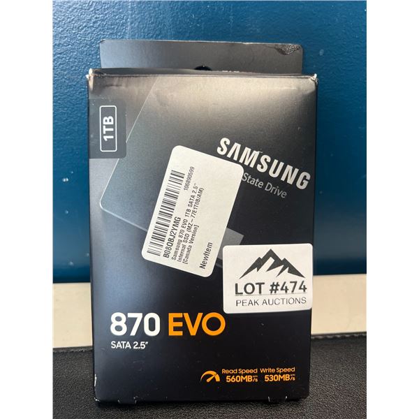 Lot of 1 Samsung 870 EVO S1TB SATA 2.5" Internal Solid State Drive