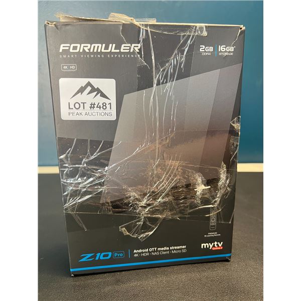 Lot of 1 Formuler Z10 Pro 4K Android OTT Media Streamer - Damaged Box