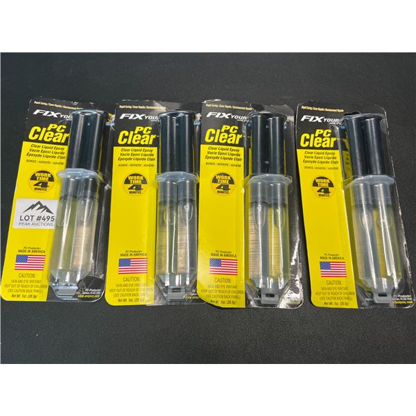 Lot of 4 Tubes of Multi-Purpose Waterproof Clear Epoxy