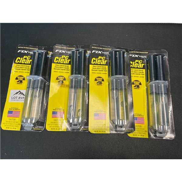 Lot of 4 Tubes of Multi-Purpose Waterproof Clear Epoxy