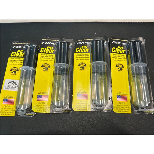Lot of 4 Tubes of Multi-Purpose Waterproof Clear Epoxy