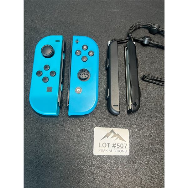 Lot of 1 Pair of Nintendo Joycons w/ Wrist Straps - Blue - Used