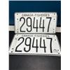 Image 1 : Lot of 2 Canada-Fisheries License Plates - Used