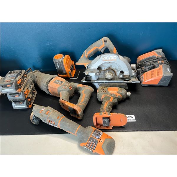 Lot of Assorted Rigid Power Tools - Used