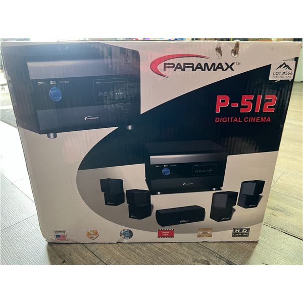 Lot of 1 Paramax P-512 Home Theater System - Open Box