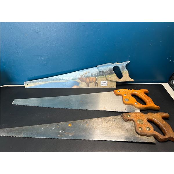 Lot of 3 Hand Saws - Used