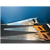 Image 1 : Lot of 3 Hand Saws - Used