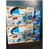 Image 1 : Lot of 2 Airplane Toy Sets w/ Toy Cars