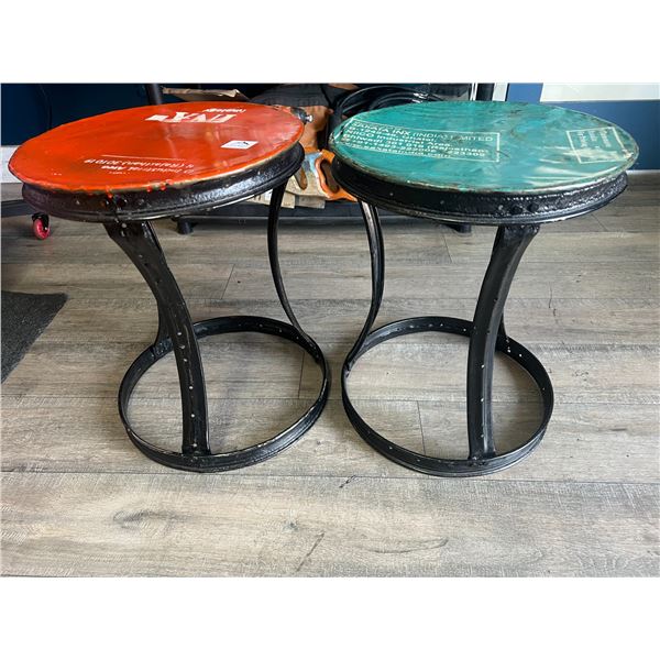Lot of 2 Decorative End Tables - 19inches tall, 15 inches wide - Used