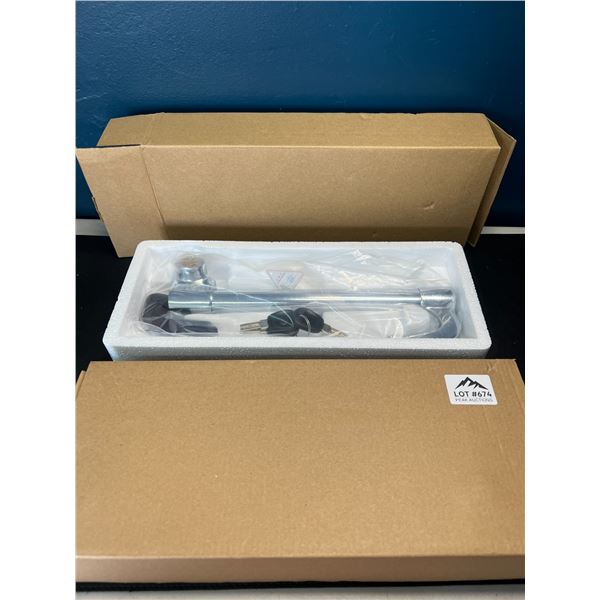 Lot of 2 Anti-Theft Steel Car Steering Wheel Locks w/ Keys