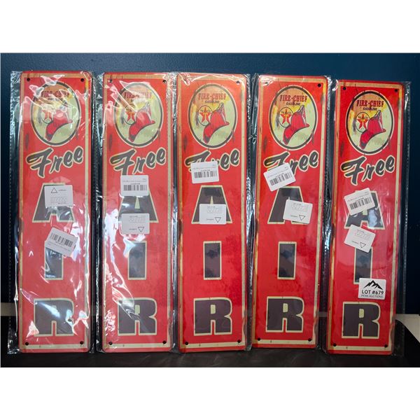 Lot of 5 Retro/Vintage Style Wall Signs