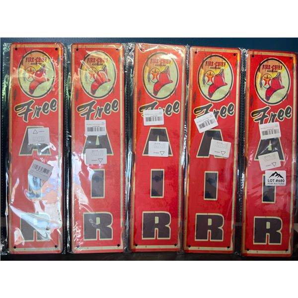 Lot of 5 Retro/Vintage Style Wall Signs