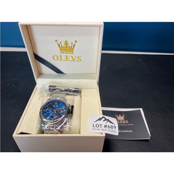Lot of 1 Olevs Blue Men's Watch