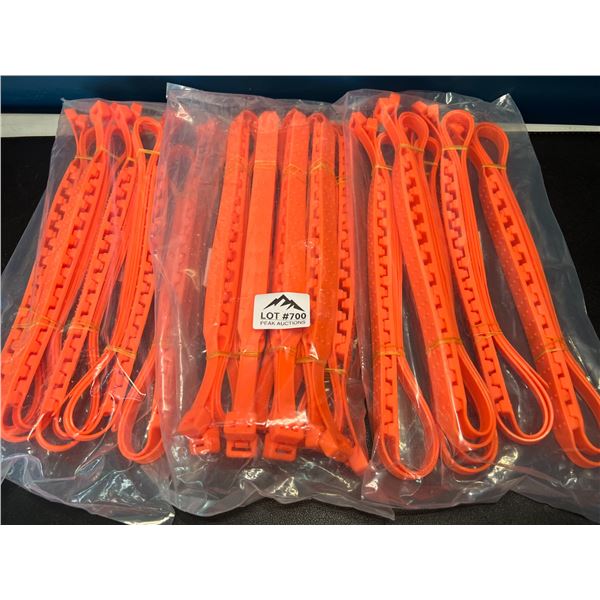 Lot of 3 Multi-Packs of Zip-Tie Snow Chains for Tires - 36 inches long each