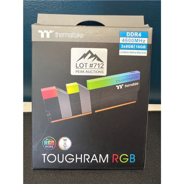 Lot of 1 Thermaltake TOUGHRAM RGB DDR4 4600MHz Ram for PC's