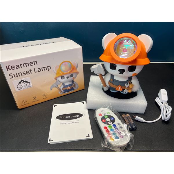 Lot of 1 Sunset Lamp w/ Remote & App Control - Bear Design