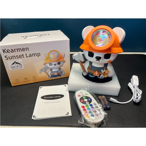 Lot of 1 Sunset Lamp w/ Remote & App Control - Bear Design