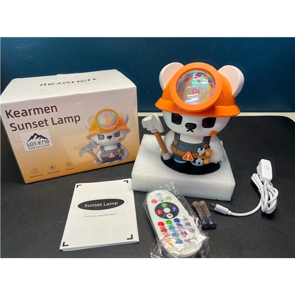 Lot of 1 Sunset Lamp w/ Remote & App Control - Bear Design